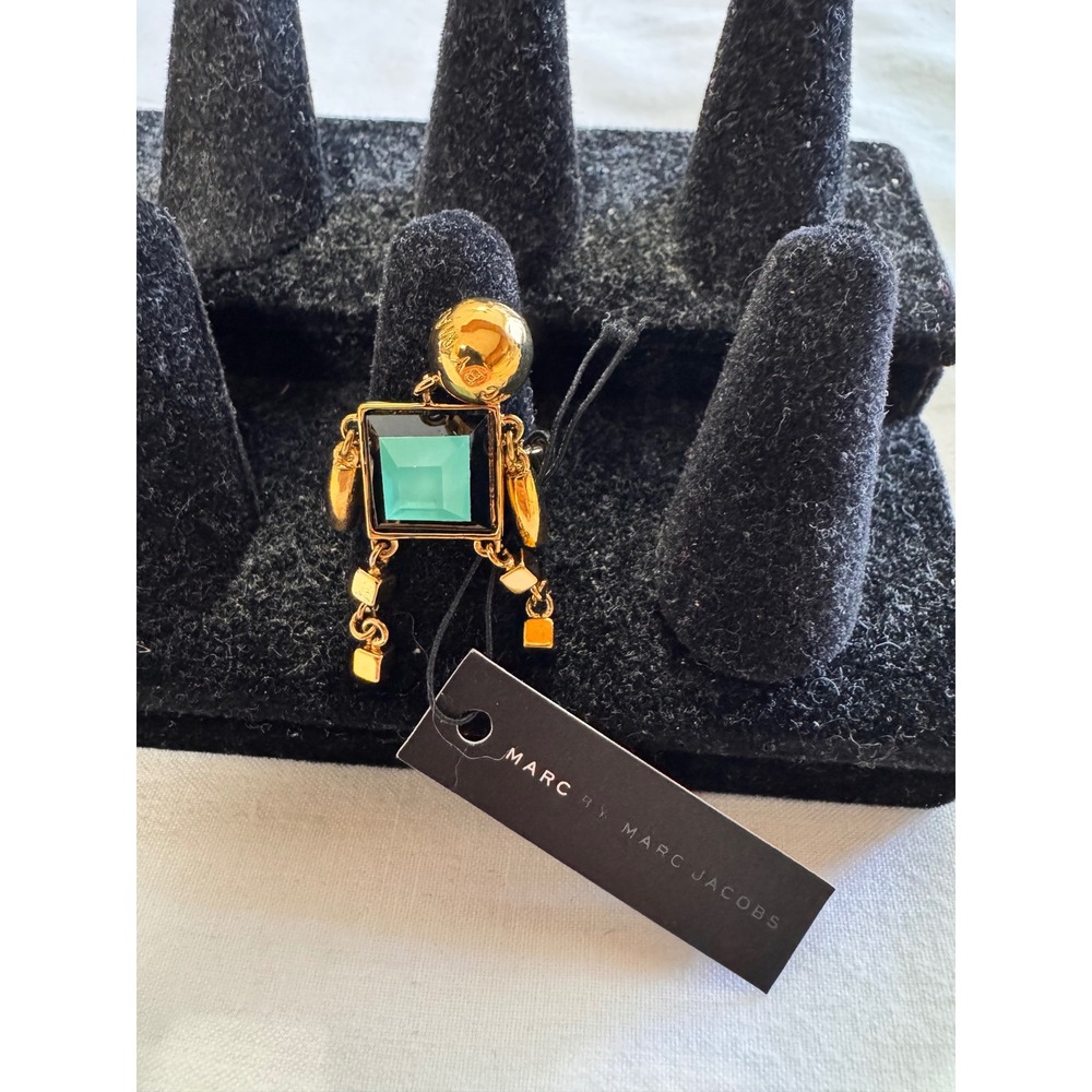 Marc by Marc Jacobs Statement 4 Ring Bundle Robot Zebra Logo Chain New With Tags - Picture 7 of 10